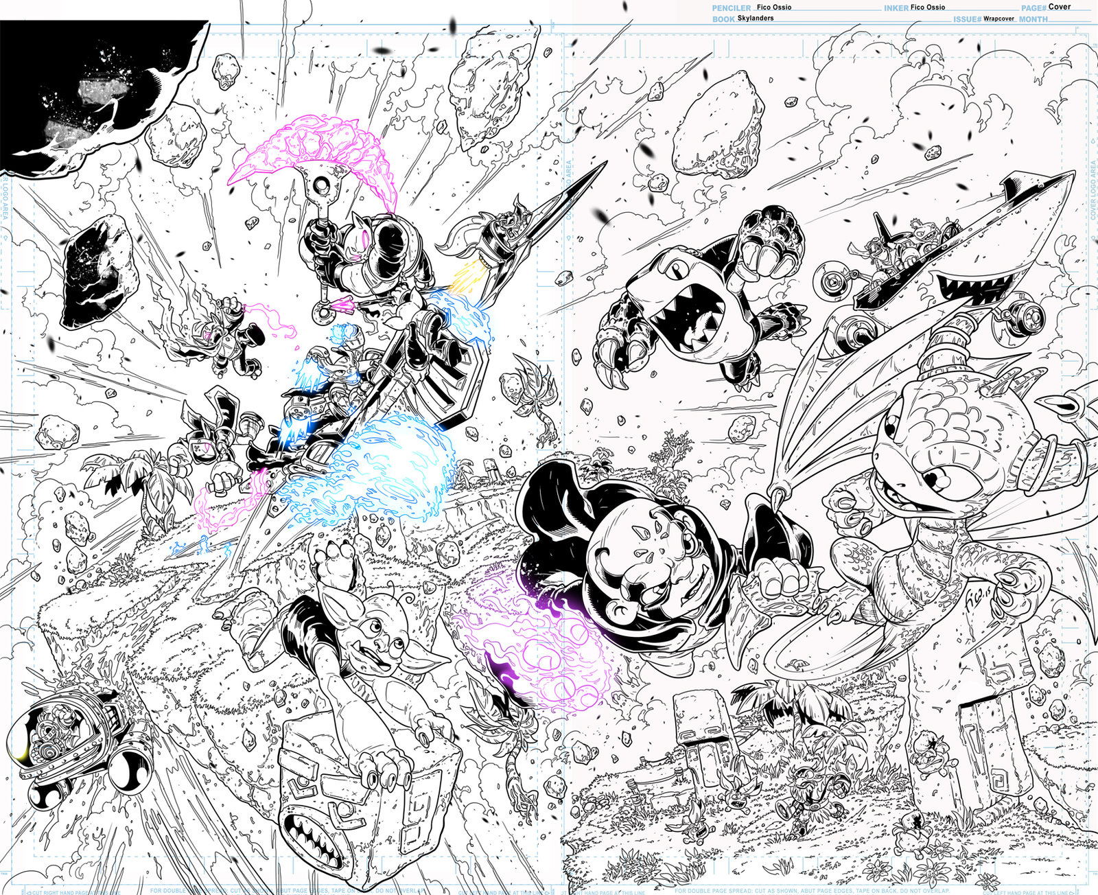 Lineart of the Rift into Overdrive Cover