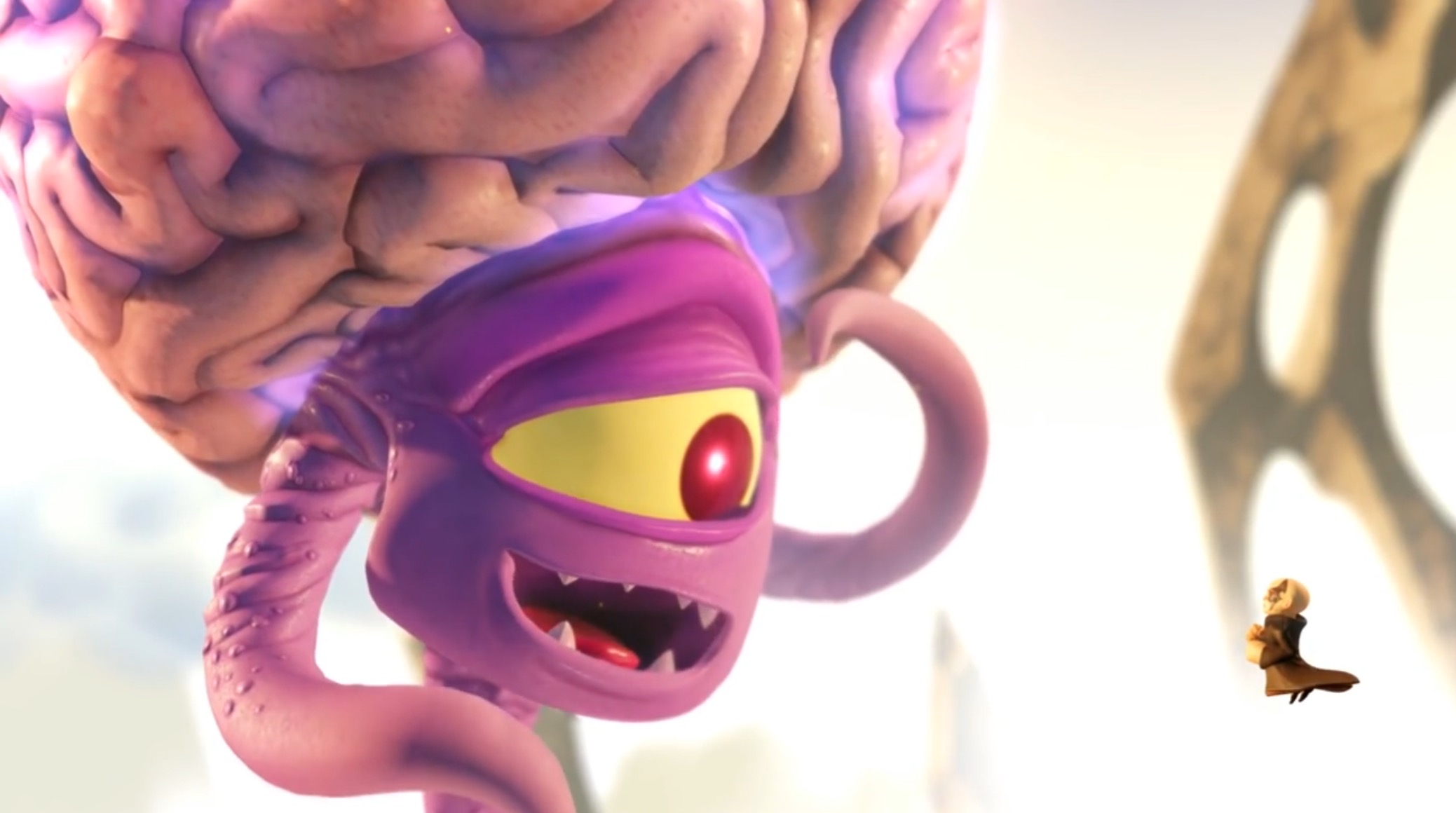 An enormous Brain meeting with Kaos for the first time.