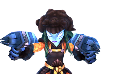 A unused render of Tidepool that would have been used for her boss battle