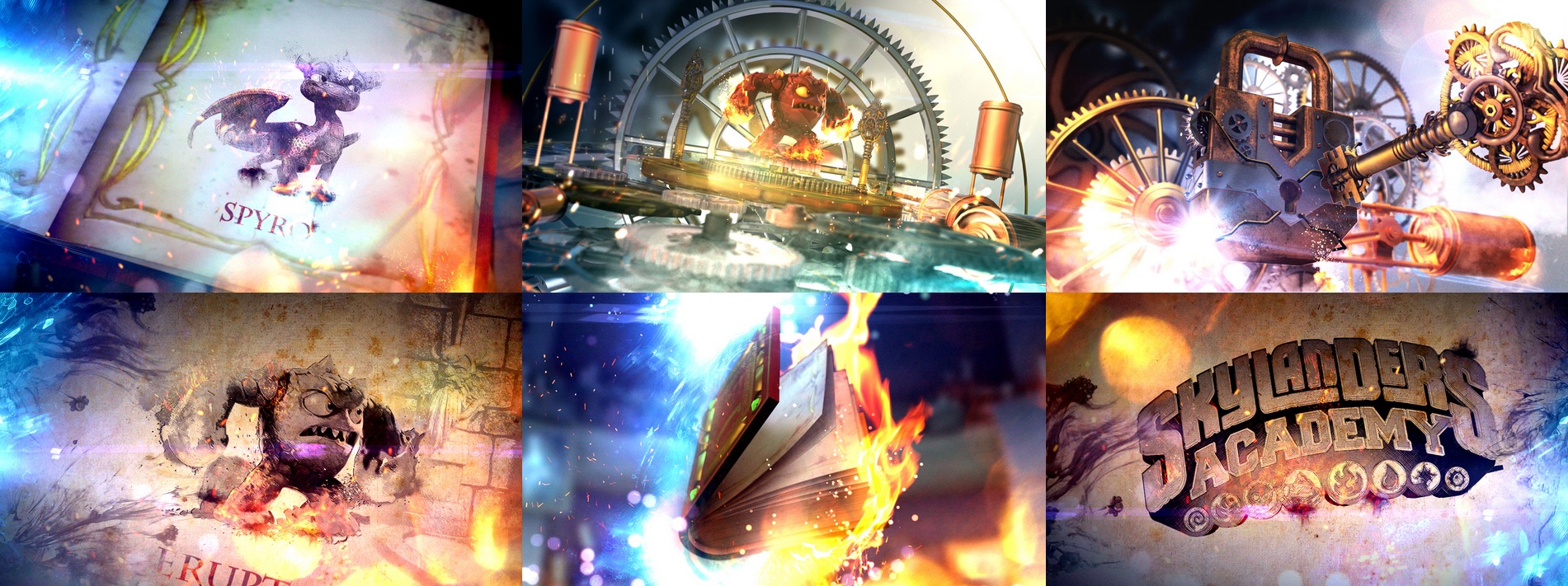 Images of an early show introduction scene of Academy by Grafx.co