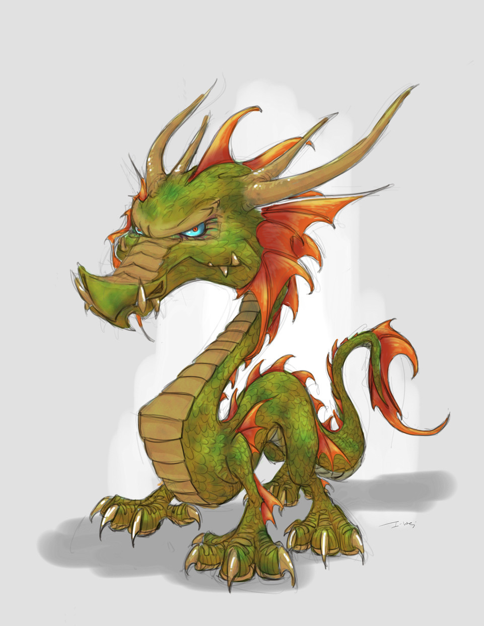 Spyro's Kingdom concept art of Sun Dragon by I-Wei Huang[4]