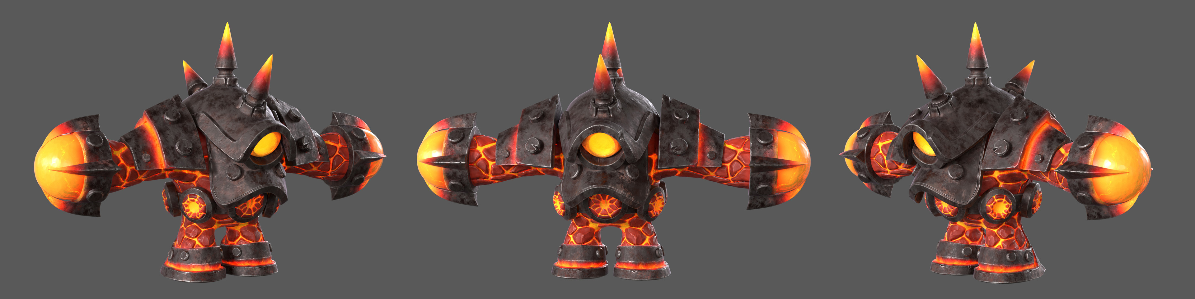 Back-facing turnaround of Awakened Eruptor's cinematic model by Youngjun Choi