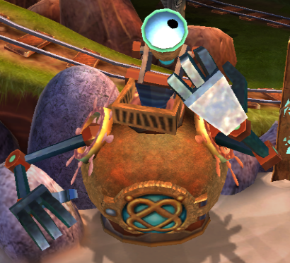 Clam-tron 4000 rusted on the beach of the Ruins (Wii)