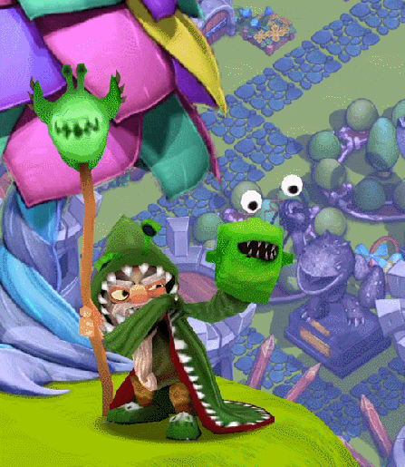 Chompy Mage's idle and poke animation in Skylanders: Lost Islands