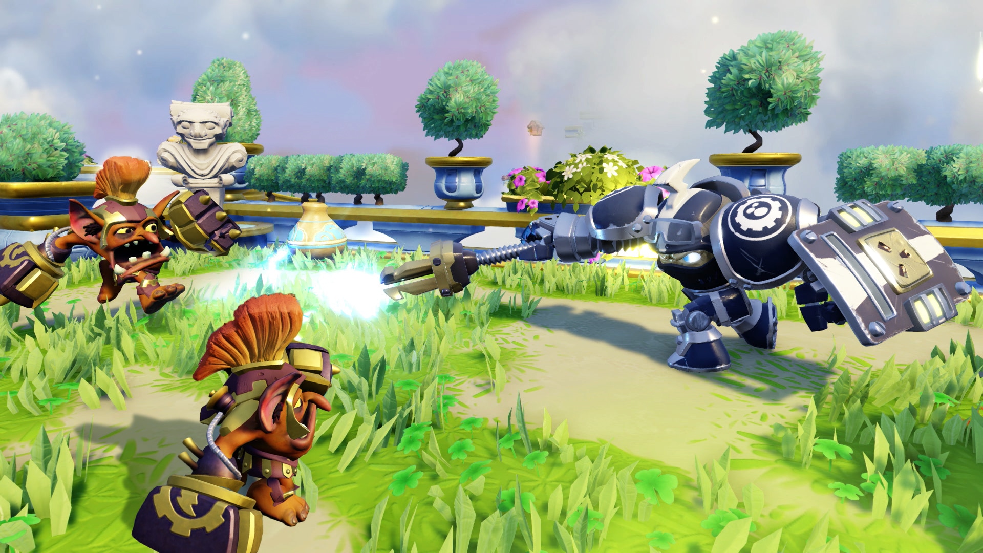 High Volt attacking two Inflatrators