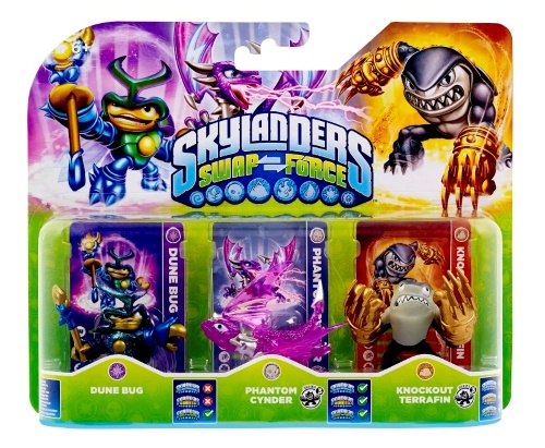 Phantom Cynder in a triple pack with Dune Bug and Knockout Terrafin