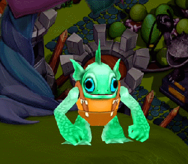 Gurglefin's idle and poke animation in Skylanders: Lost Islands