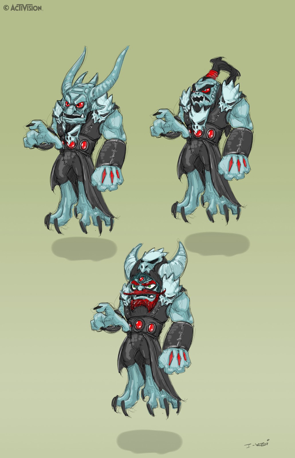 Old generic designs of Kaos that didn't feel like leaders