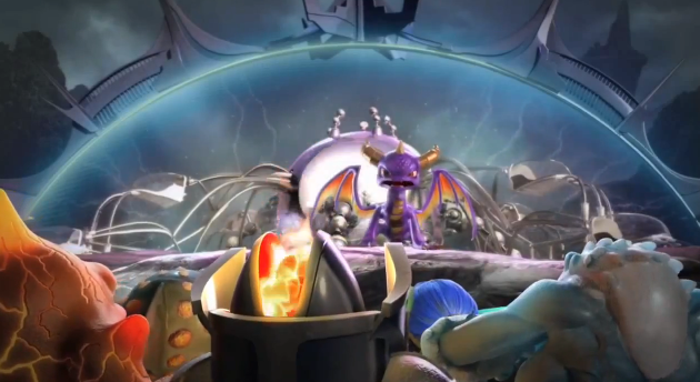 Spyro leading his fellow Skylanders into battle against Kaos and his army in The Beginning trailer