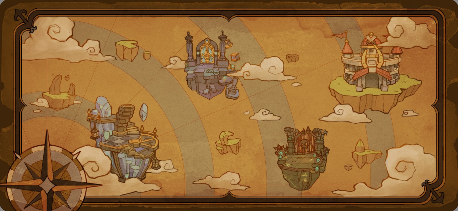 Shrine of Light, Rainbow Valley, Bone Grave Village and the Arena