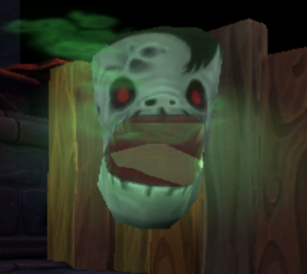 Rotting Robbie head seen in Skylanders: Giants