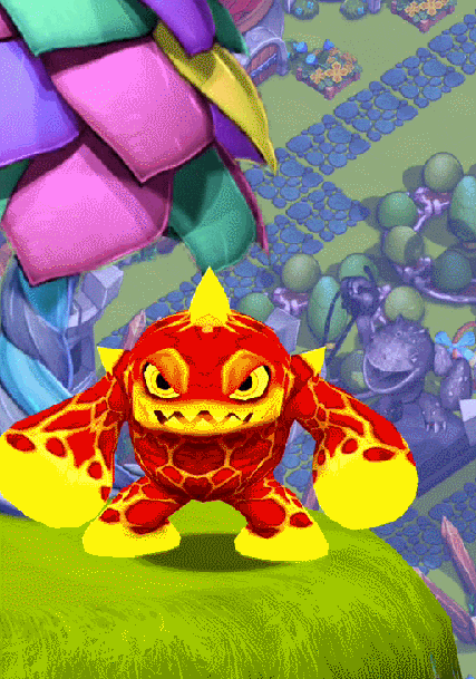 Eruptor's idle and poke animation in Skylanders: Lost Islands