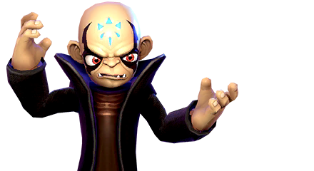 The render of Kaos as seen in his boss battle