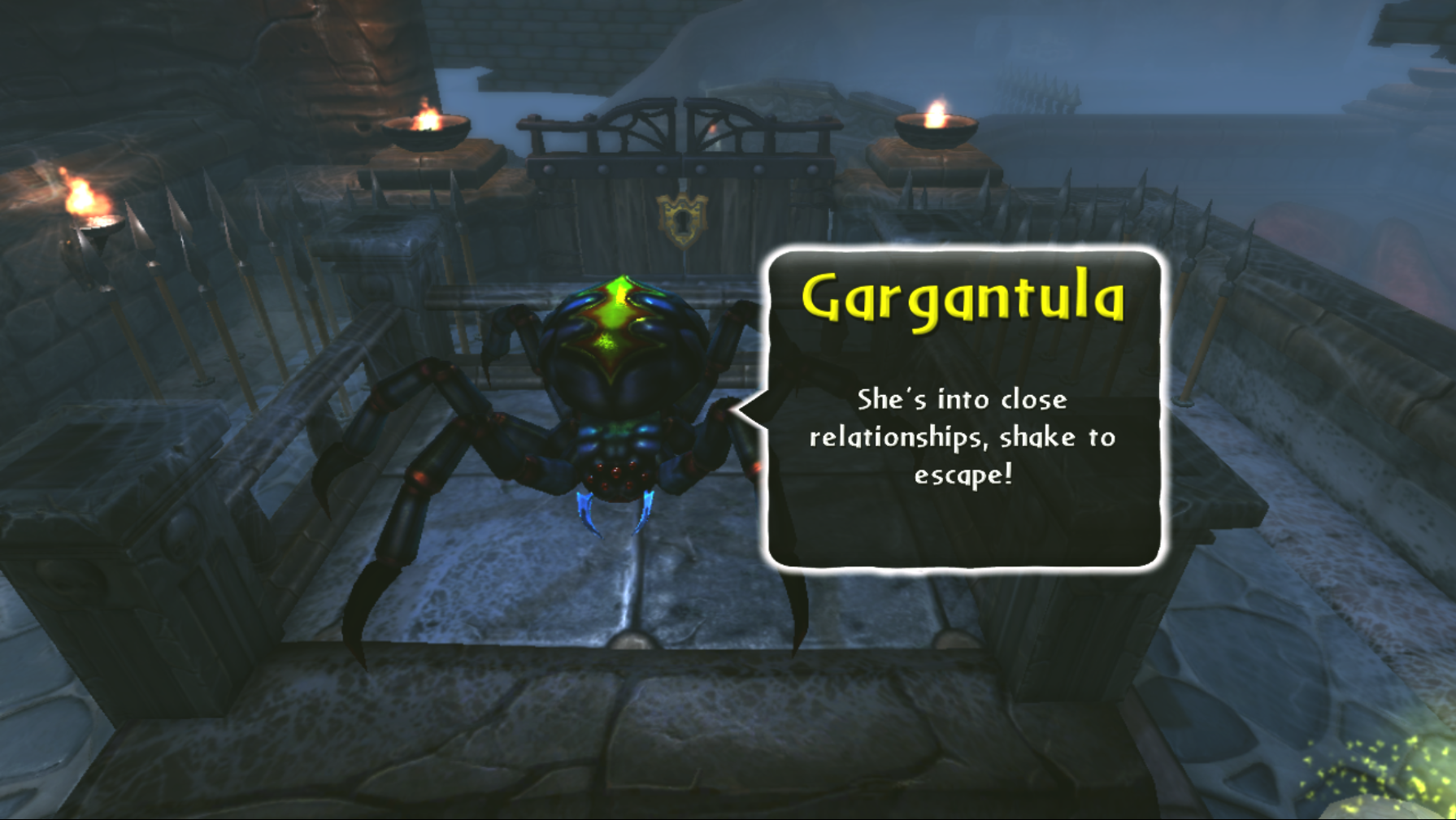 Gargantula's enemy intro in Skylanders: Spyro's Adventure (PlayStation 3 / Xbox 360)