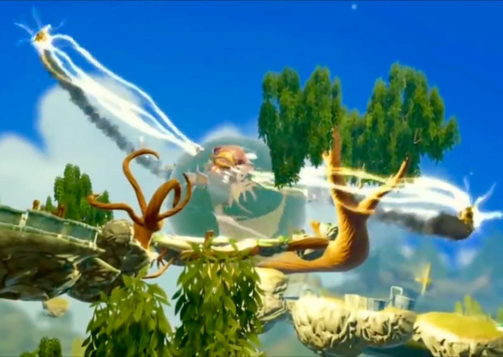 The Flashfin unleashing his powerful eye beams upon his foes