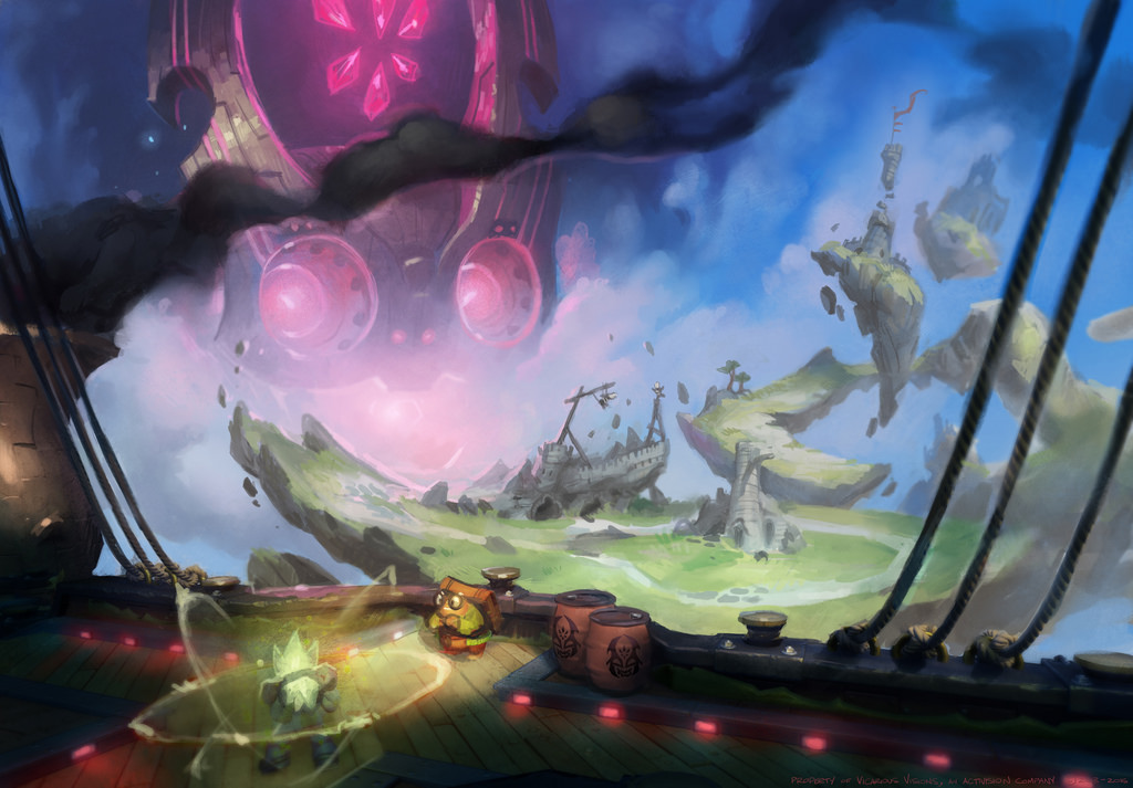 Concept art of Motley Meadows by Dave Phillips