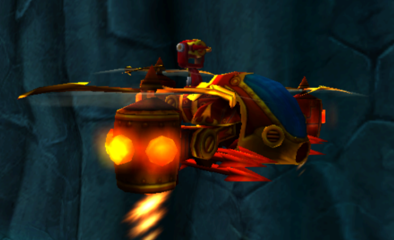 Arkeyan Autogyro in Hover Mode with Arkeyan Blaster mounted as a weapon