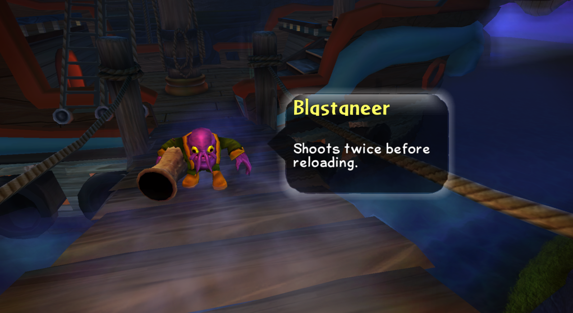Blastaneer's enemy intro at Dark Water Cove (Wii)