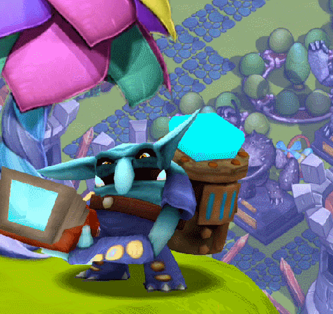 Chill Bill's idle and poke animation in Skylanders: Lost Islands