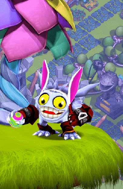 Hoppity Pop Fizz's idle and poke animation in Skylanders: Lost Islands