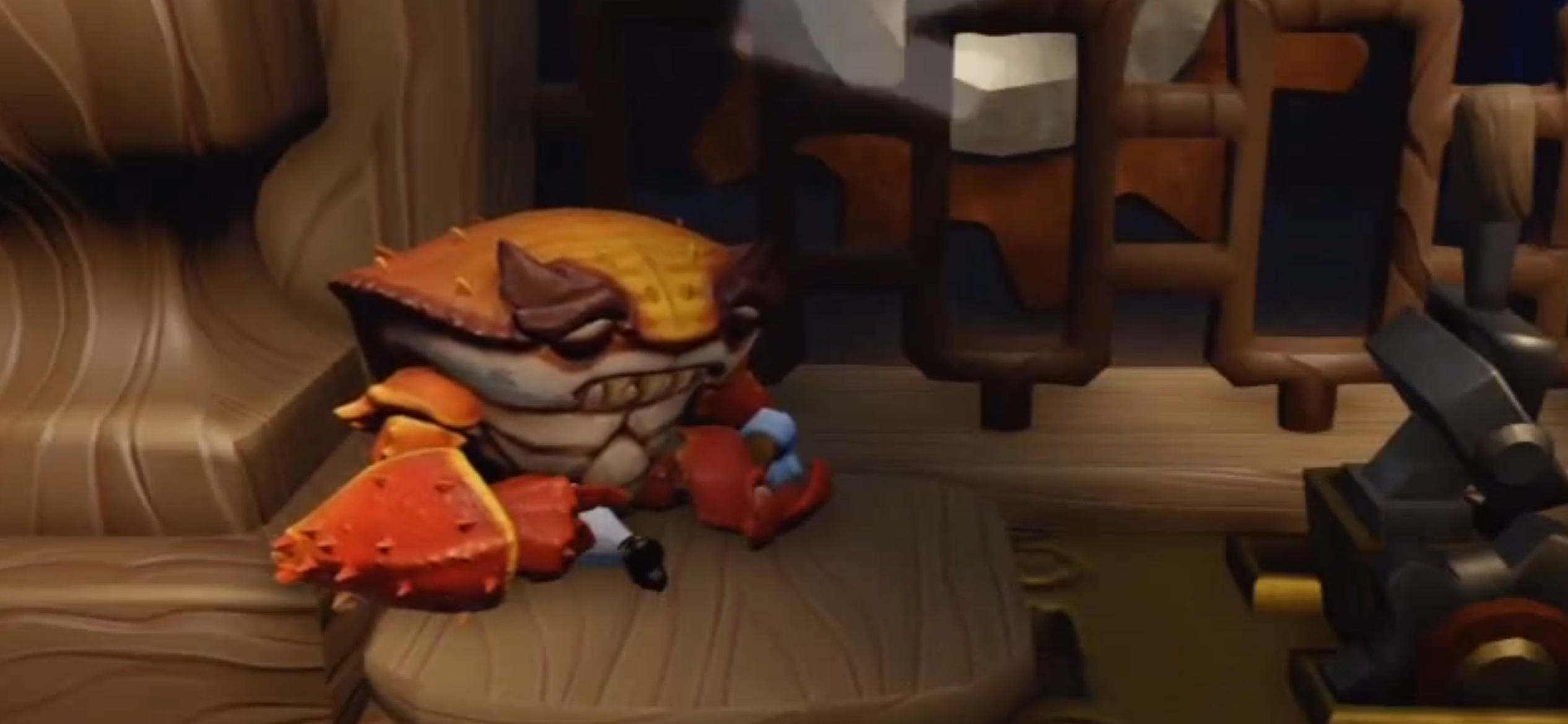 Crabby sleeping on the job.