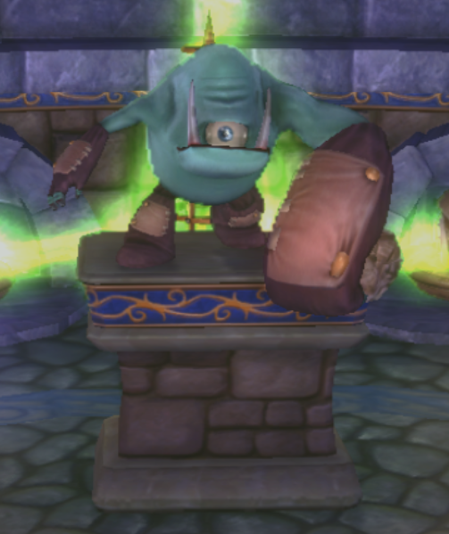 Cyclops Chucker on a column in Crystal Eye Castle
