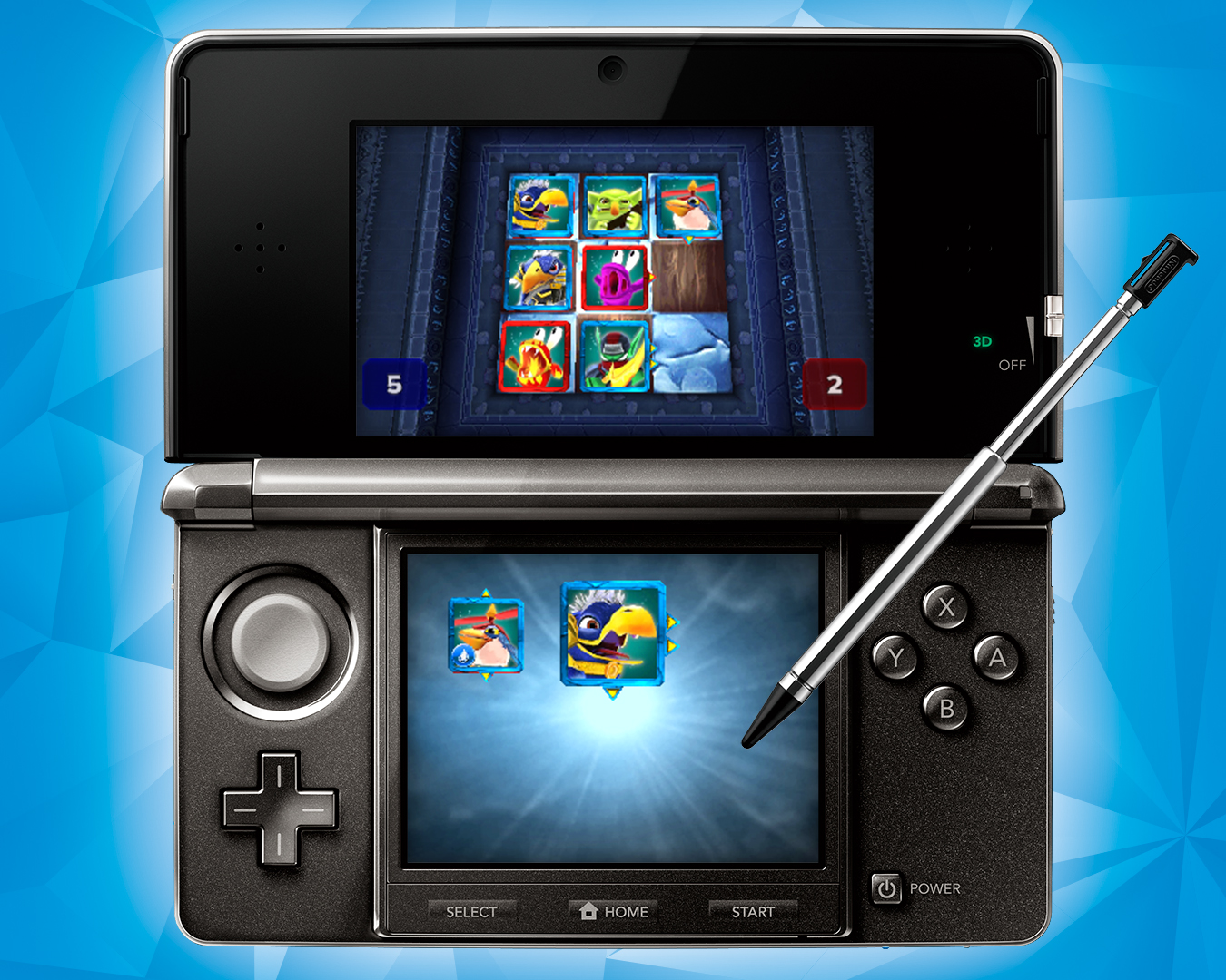 Screenshot of the 3DS version of Trap Team playing online Skystones