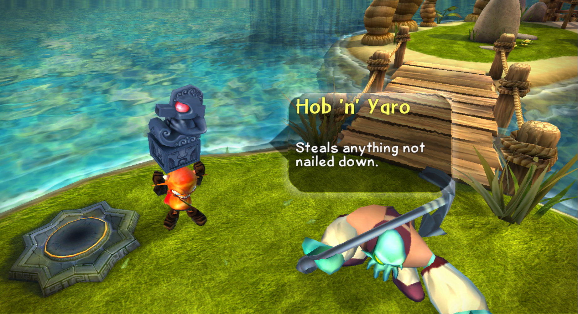 Hob 'n' Yaro's enemy intro at Leviathan Lagoon (Wii)