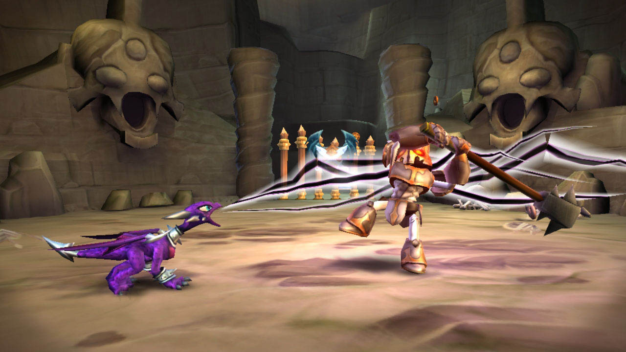 Series 2 Cynder zapping an Arkeyan Jouster in Time of the Giants