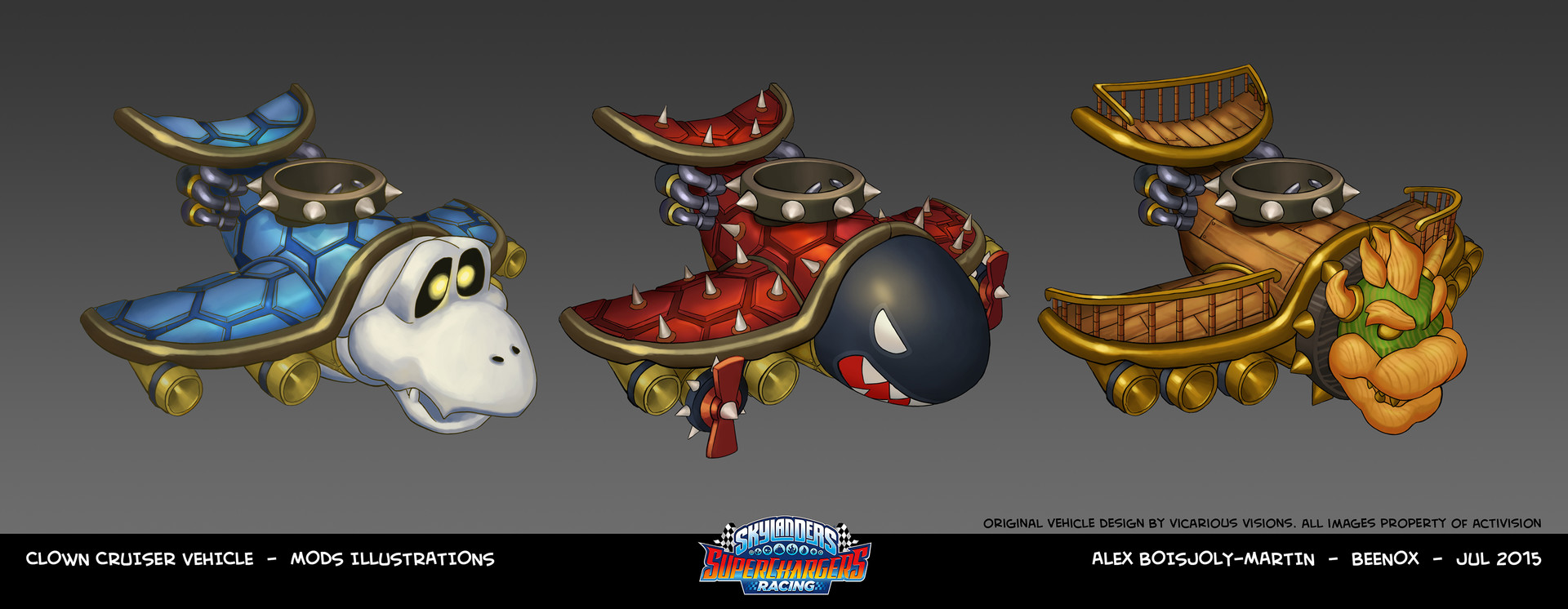 Clown Cruiser mod illustrations by Alex Boisjoly-Martin
