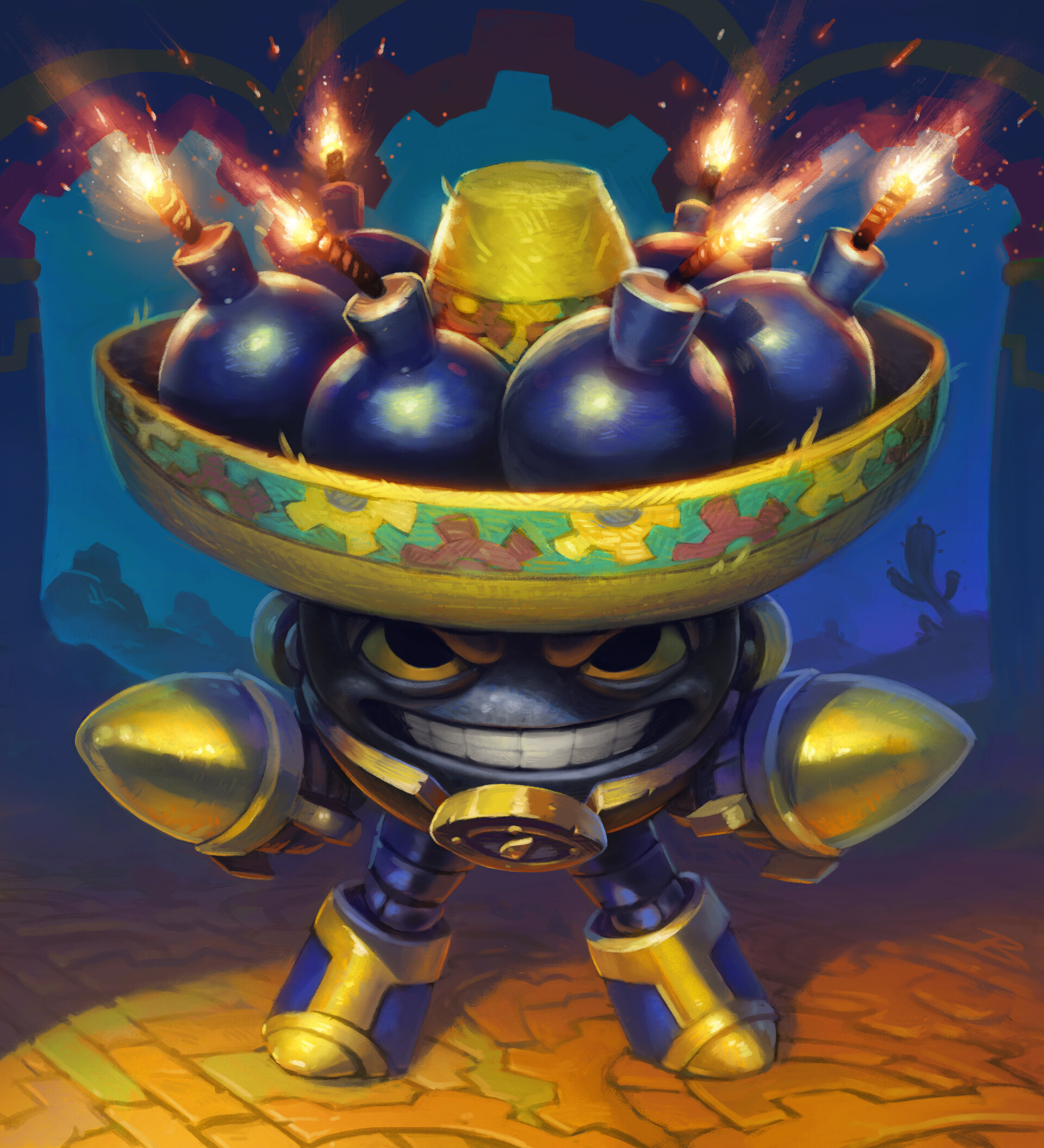 Bombrero card art by Jeff Bellio