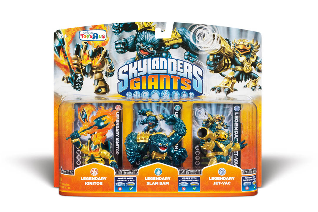 Legendary Ignitor packaged with Legendary Slam Bam and Legendary Jet-Vac