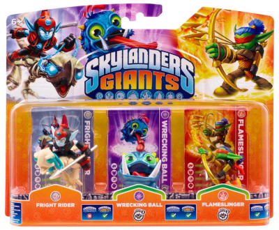 Triple Pack featuring Series 2 Wrecking Ball, Fright Rider, and Series 2 Flameslinger