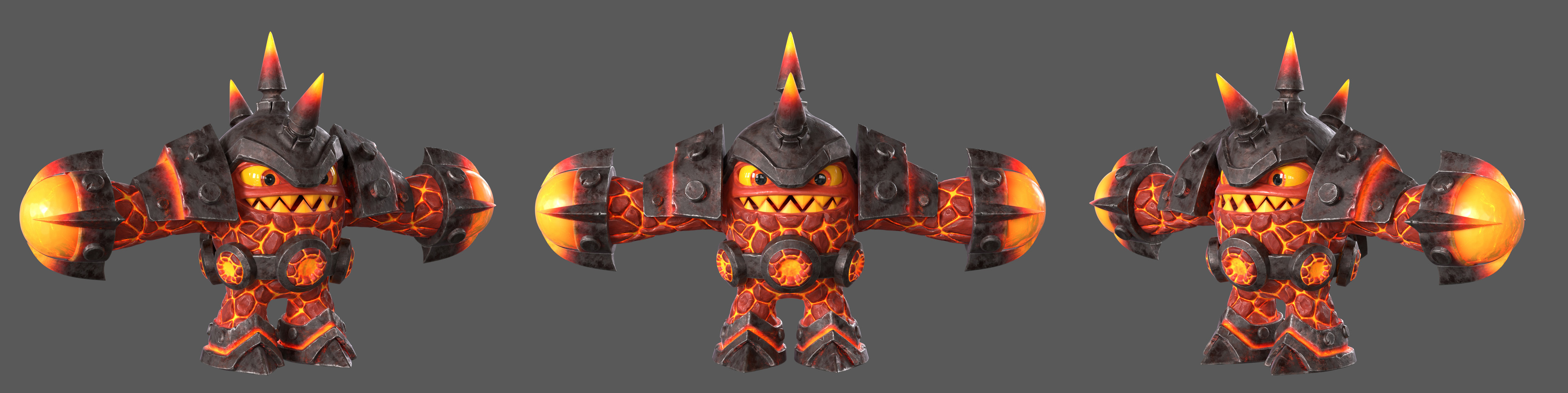 Front-facing turnaround of Awakened Eruptor's cinematic model by Youngjun Choi