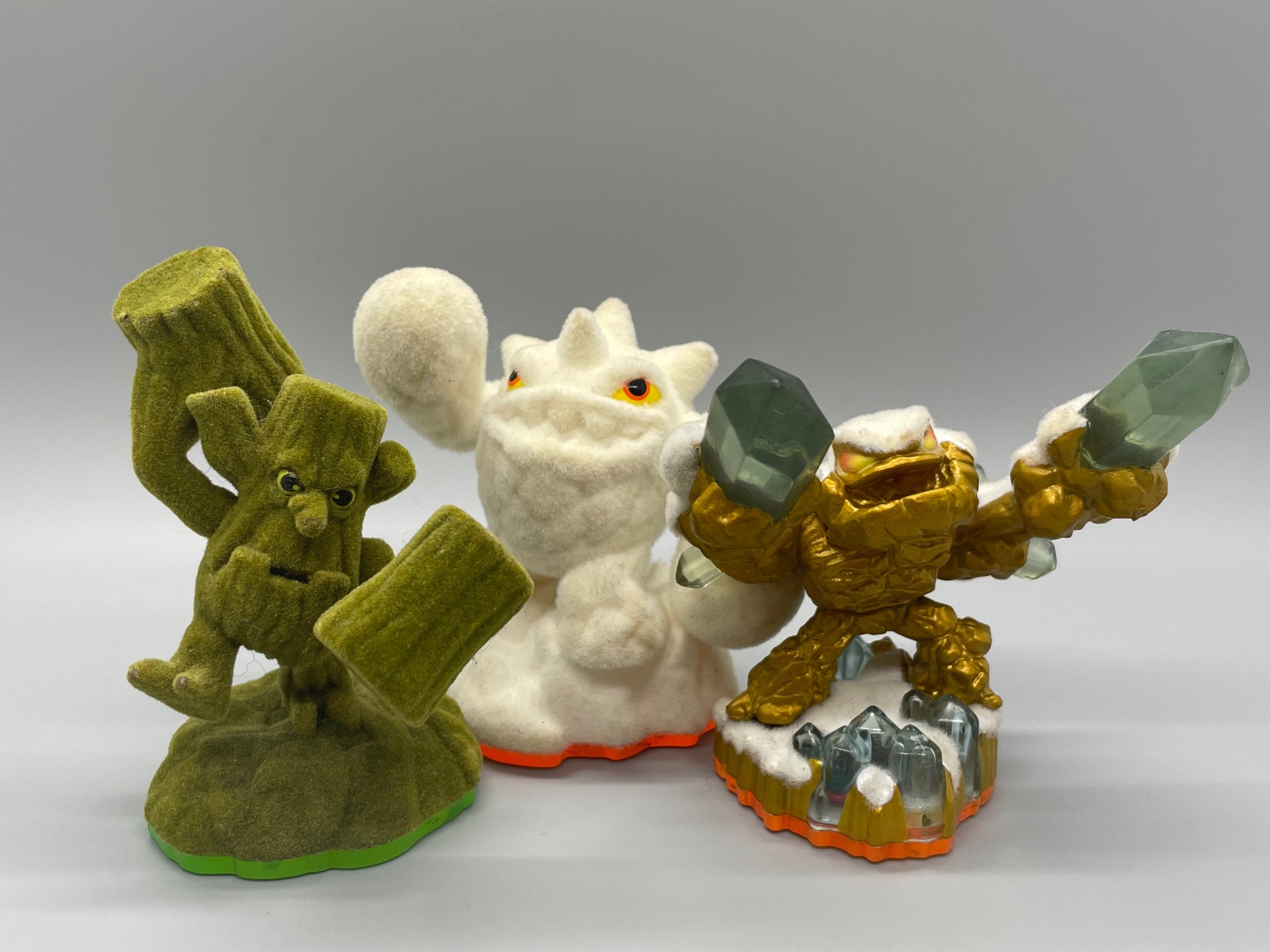 Three types of Flocked figures