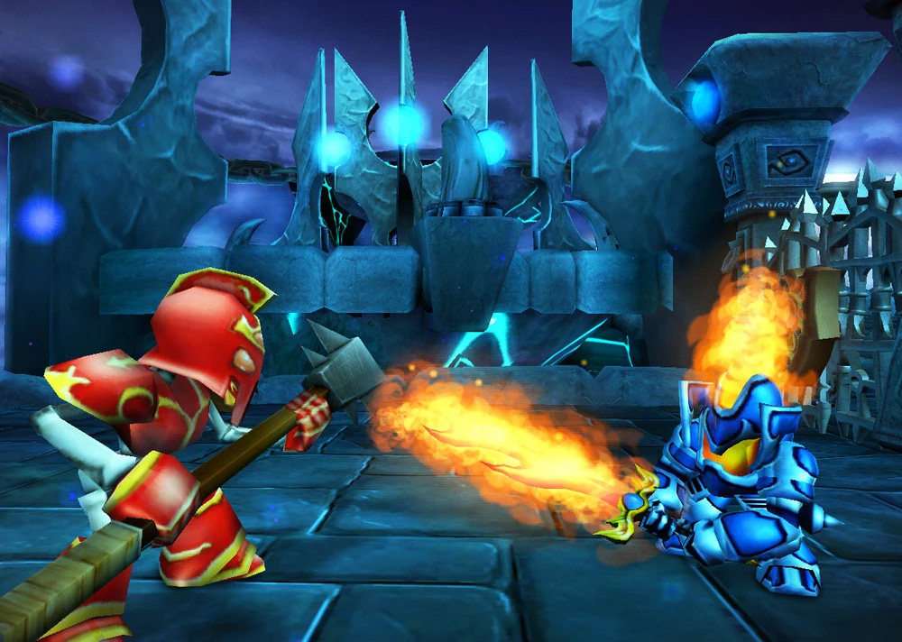 Arkeyan Defender fighting Ignitor