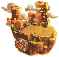 Version 1 The Golden Desert island art