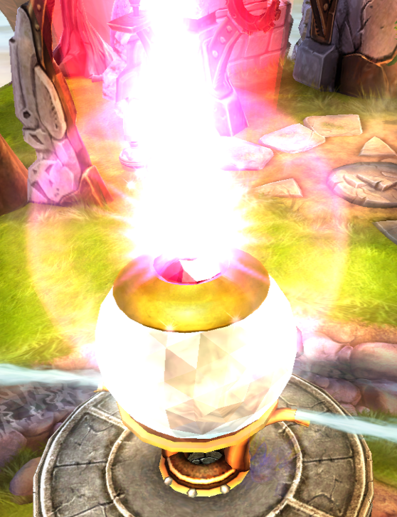 The Crystal Eye releasing the Core's energy after the Eternal Earth Source is acquired