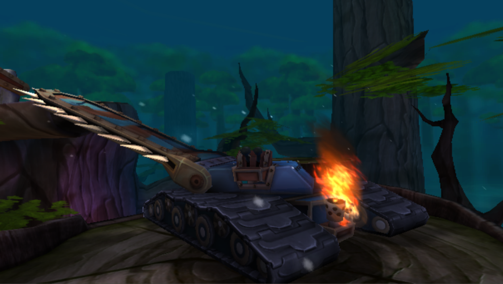 Destroyed Chainsaw Tank