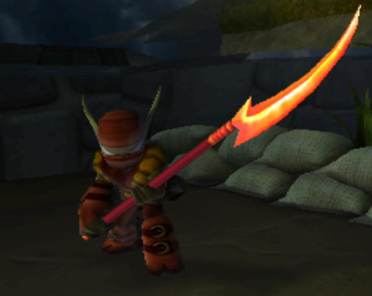 Green skinned Drow Spearman (Wii)