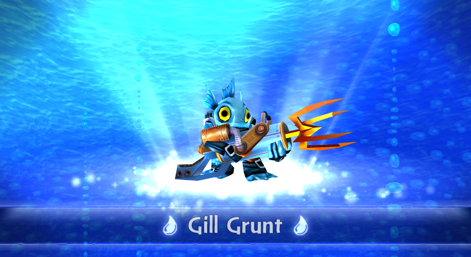 Gill Grunt as seen in Skylanders: Spyro's Adventure (Wii, fully upgraded on the Harpooner path)