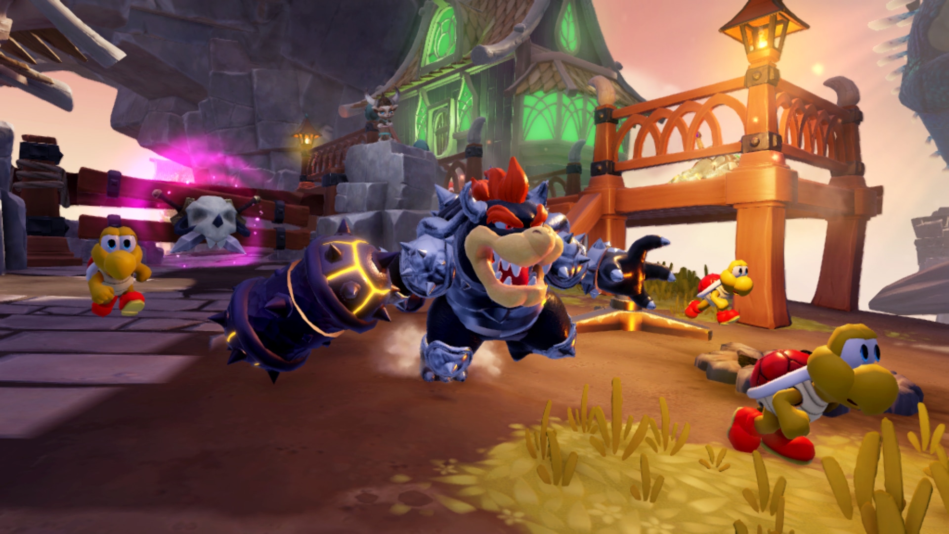Dark Hammer Slam Bowser with Koopas