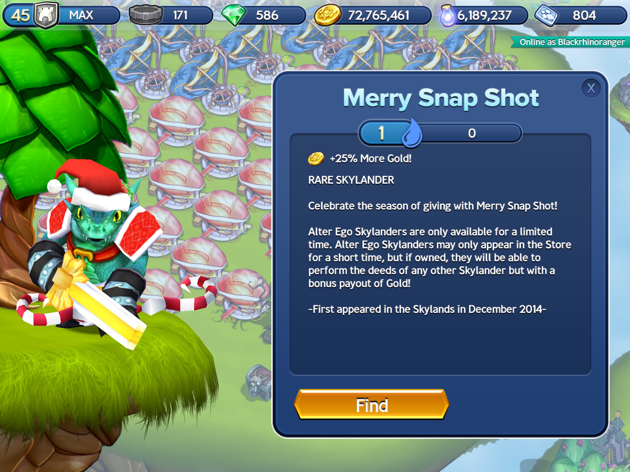Merry Snap Shot's ingame description.