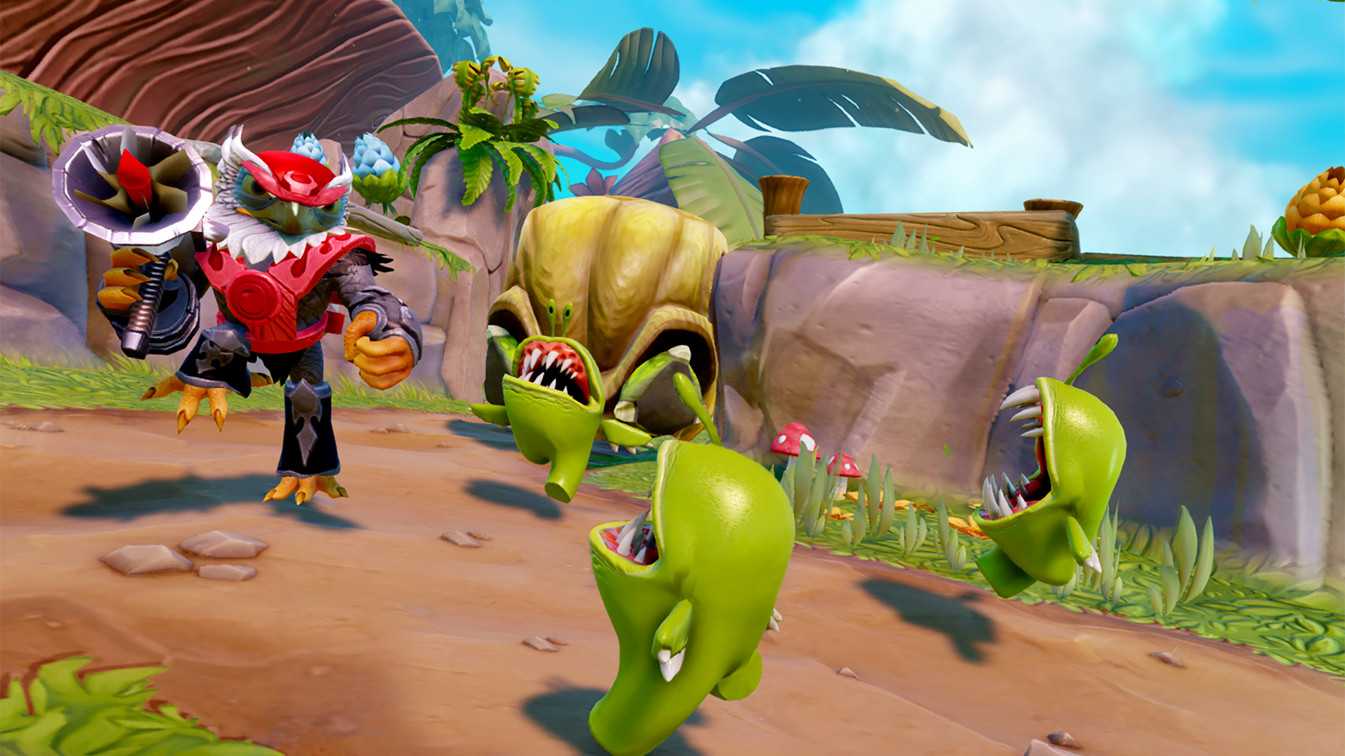Full Blast Jet-Vac about to attack three Chompies
