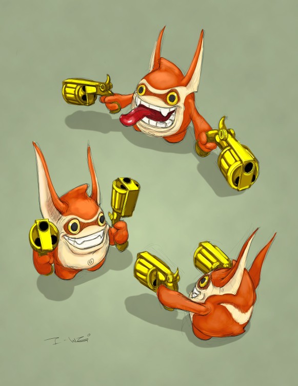 Official concept art of Trigger Happy
