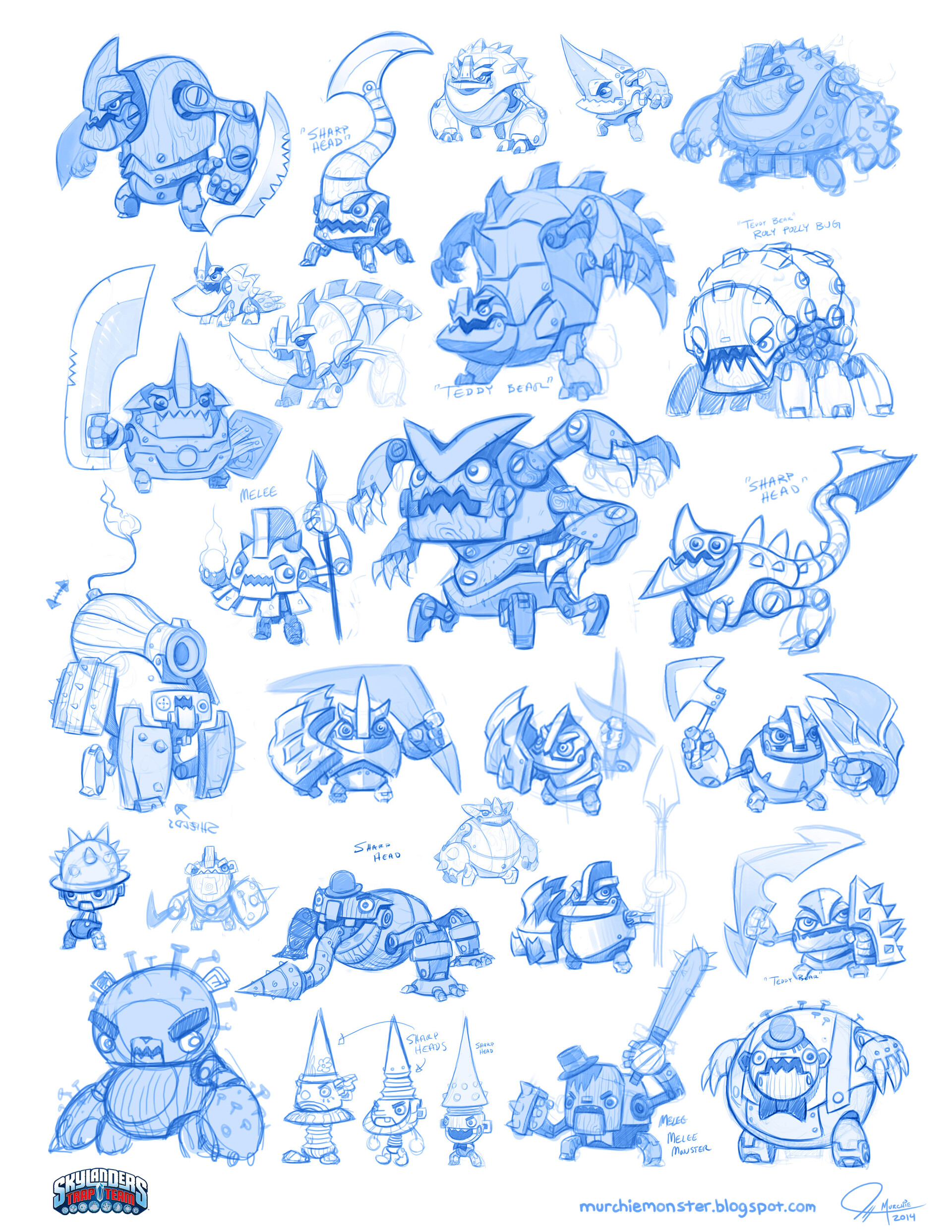 Evilikin exploration sketches by Jeff Murchie