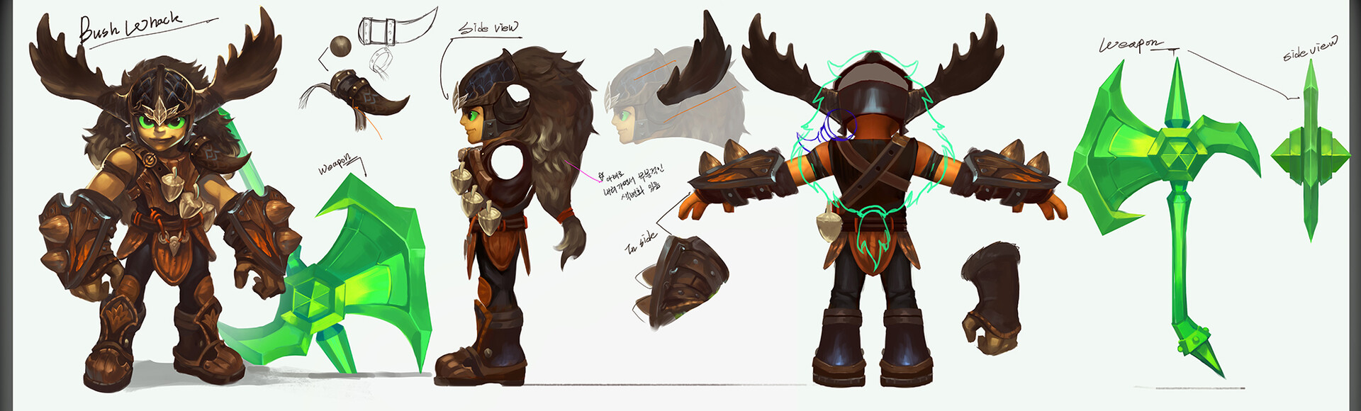 Concept art of Bushwhack's Awakened form in Skylanders: Ring of Heroes by RD LYS