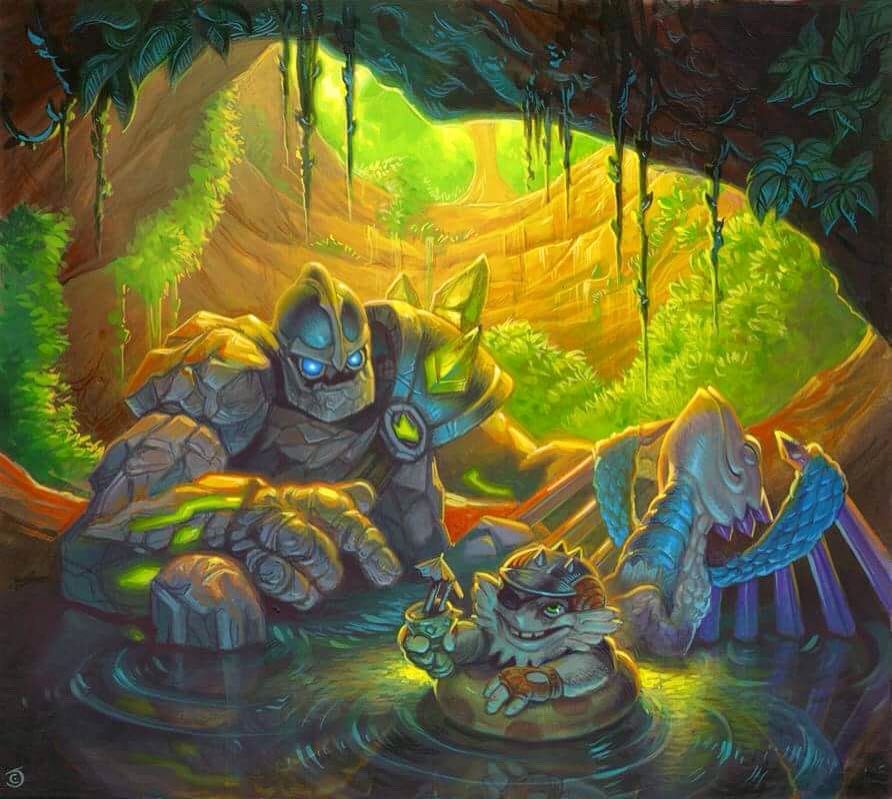 Scrapped "Bonds of the Earth" card art by Chris Seaman