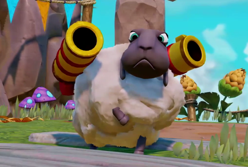 Sheep Creep about to engage the Skylander in a battle