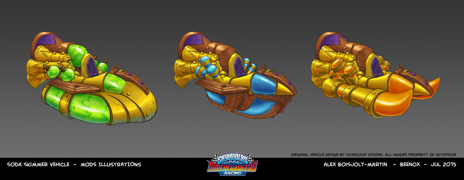 Skylanders: SuperChargers Racing Soda Skimmer mod illustrations by Alex Boisjoly-Martin